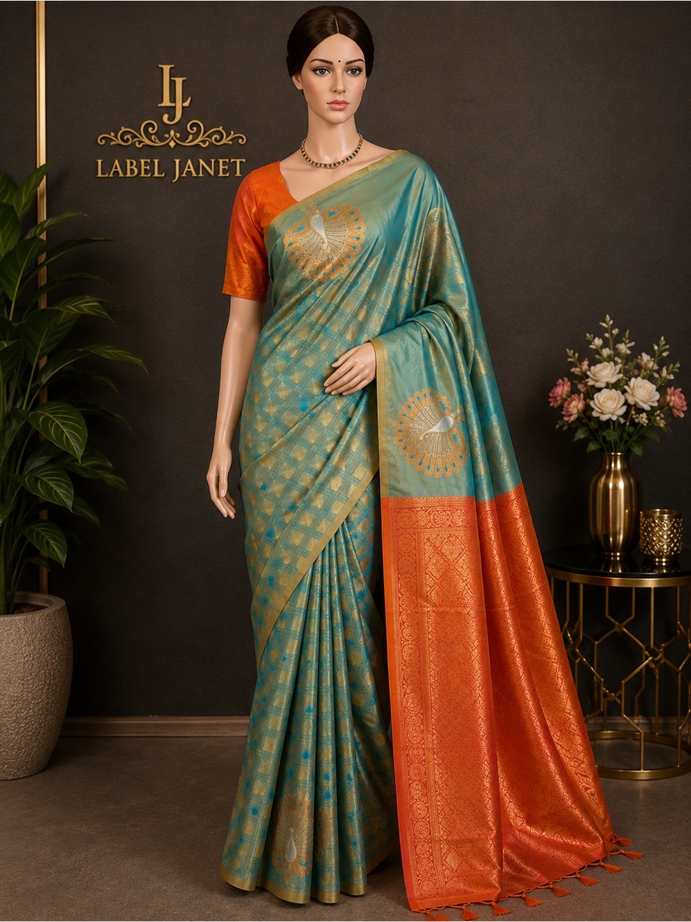 Brand new soft silk saree with stitched blouse